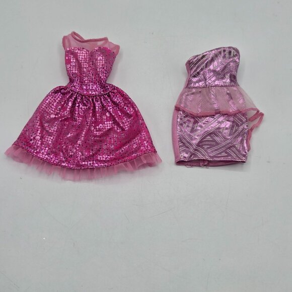Barbie Fashion Pack: 2 Piece Set - Pink & Purple Dresses - Picture 2 of 6